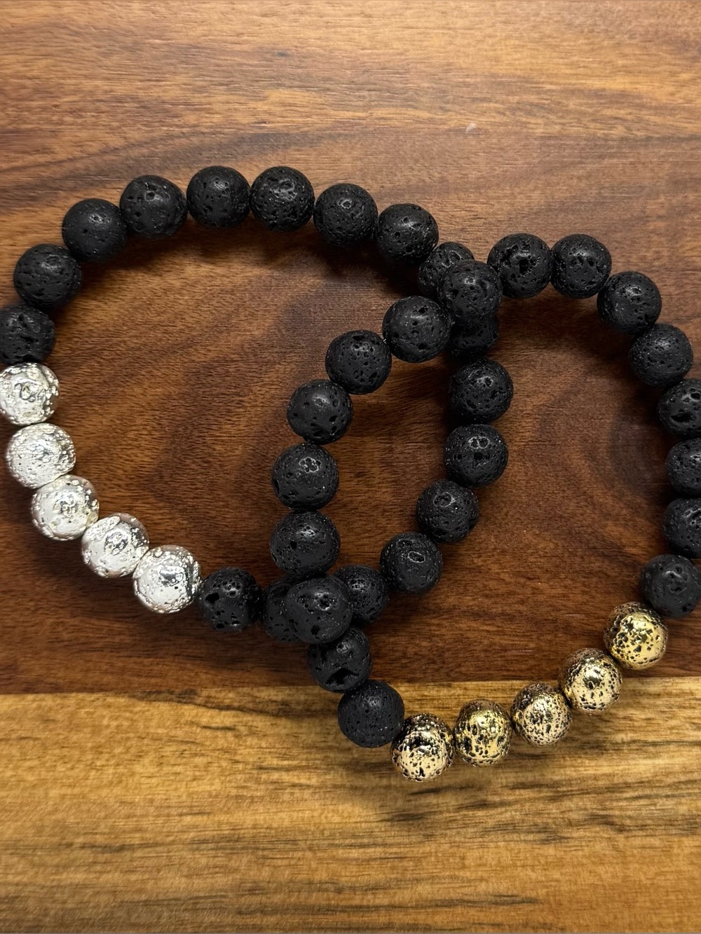 ✨ Handmade Lava Stone Stretch Bracelet ✨